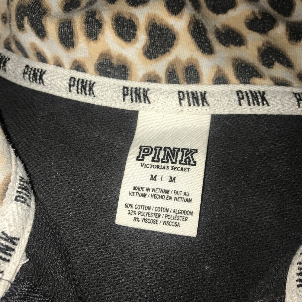 PINK Cheetah Collar 3/4 Zip